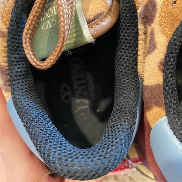 Valentino rock stud leopard print sneakers size 7 Eu 37 1/2 - Picture 12 of 16